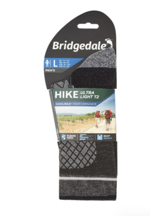 Men's Ultra Light T2 Coolmax Performance Boot (Black / Grey)