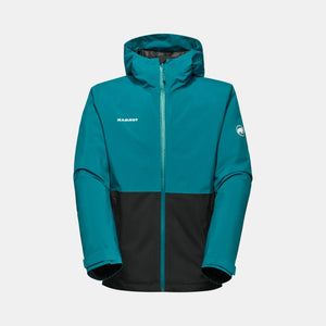 Linard HS Thermo Hooded Jacket Men - Deep teal-black