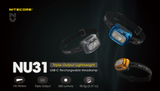 NU31 (Rechargeable headlamp)(550 lumens)(可充電頭燈)