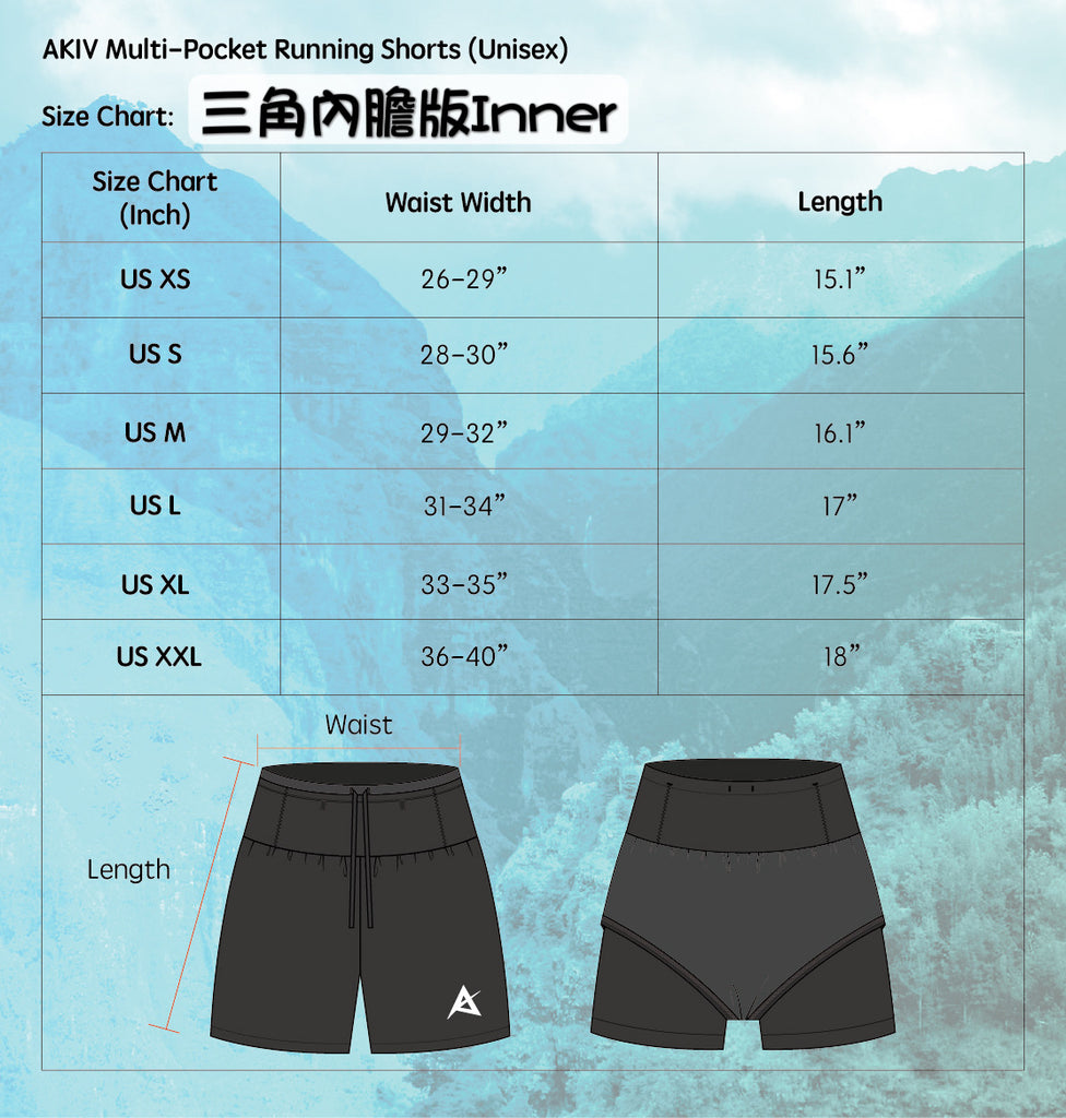 AKIV Multi-Pocket Running Inner Shorts 三角内膽 (Men's)