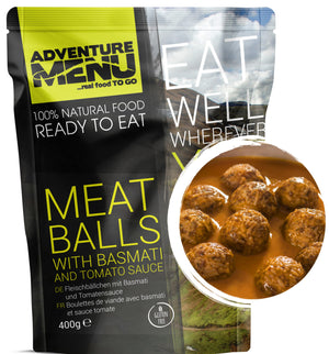 Meatballs with basmati and tomato sauce