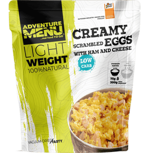 Creamy scrambled eggs with ham and cheese 脫水糧